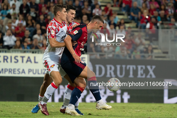 Roberto Piccoli (#91 Cagliari Calcio) during the Italy Cup Frecciarossa match between Cagliari Calcio and US Cremonese in Italy, on Septembe...