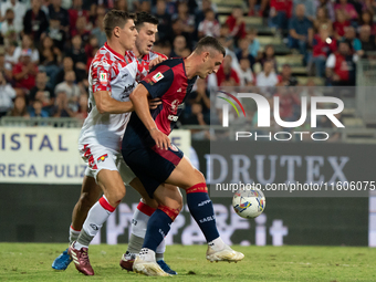 Roberto Piccoli (#91 Cagliari Calcio) during the Italy Cup Frecciarossa match between Cagliari Calcio and US Cremonese in Italy, on Septembe...