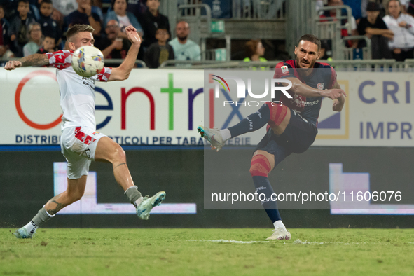 Paulo Azzi (#37 Cagliari Calcio) during the Italy Cup Frecciarossa match between Cagliari Calcio and US Cremonese in Italy on September 24,...