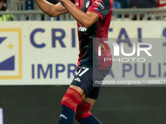 Paulo Azzi (#37 Cagliari Calcio) during the Italy Cup Frecciarossa match between Cagliari Calcio and US Cremonese in Italy on September 24,...