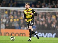 Ben Jackson (30 Barrow) controls the ball during the Carabao Cup Third Round match between Chelsea and Barrow at Stamford Bridge in London,...