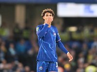 Joao Felix (14 Chelsea) celebrates after scoring the team's third goal during the Carabao Cup Third Round match between Chelsea and Barrow a...