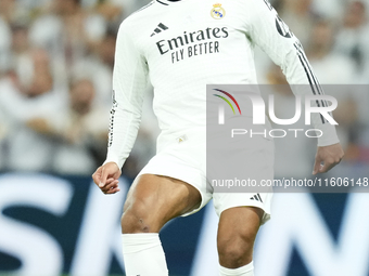 Jude Bellingham central midfield of Real Madrid and England during the La Liga match between Real Madrid CF and Deportivo Alavés at Estadio...