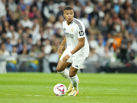 Kylian Mbappe centre-forward of Real Madrid and France during the La Liga match between Real Madrid CF and Deportivo Alavés at Estadio Santi...