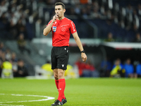 Referee Alejandro Muñiz Ruiz during the La Liga match between Real Madrid CF and Deportivo Alavés at Estadio Santiago Bernabeu on September...