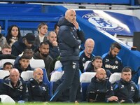 Manager Enzo Maresca (Manager Chelsea) looks on during the Carabao Cup Third Round match between Chelsea and Barrow at Stamford Bridge in Lo...