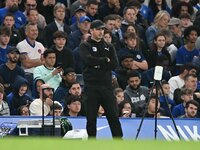 Manager Stephen Clemence (Manager Barrow) looks on during the Carabao Cup Third Round match between Chelsea and Barrow at Stamford Bridge in...