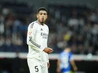 Jude Bellingham central midfield of Real Madrid and England during the La Liga match between Real Madrid CF and Deportivo Alavés at Estadio...