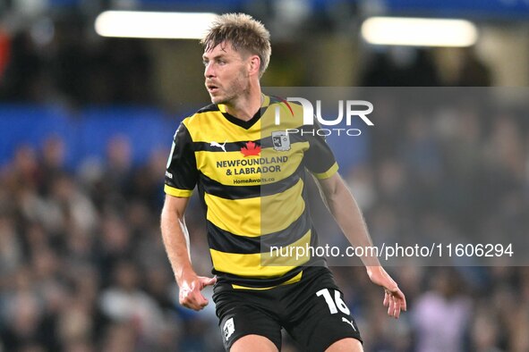 Sam Foley (16 Barrow) looks on during the Carabao Cup Third Round match between Chelsea and Barrow at Stamford Bridge in London, England, on...