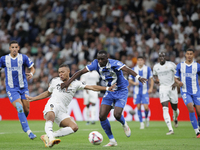 Kylian Mbappe of Real Madrid scores a goal during the La Liga 2024/25 match between Real Madrid and Alaves at Santiago Bernabeu Stadium in M...