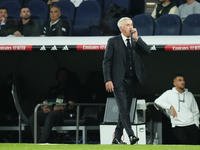 Carlo Ancelotti head coach of Real Madrid during the La Liga match between Real Madrid CF and Deportivo Alavés at Estadio Santiago Bernabeu...