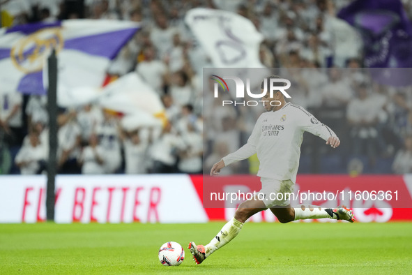 Jude Bellingham central midfield of Real Madrid and England during the La Liga match between Real Madrid CF and Deportivo Alavés at Estadio...