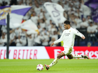 Jude Bellingham central midfield of Real Madrid and England during the La Liga match between Real Madrid CF and Deportivo Alavés at Estadio...