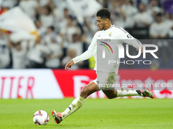 Jude Bellingham central midfield of Real Madrid and England during the La Liga match between Real Madrid CF and Deportivo Alavés at Estadio...