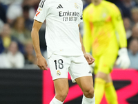 Jesus Vallejo centre-back of Real Madrid and Spainduring the La Liga match between Real Madrid CF and Deportivo Alavés at Estadio Santiago B...