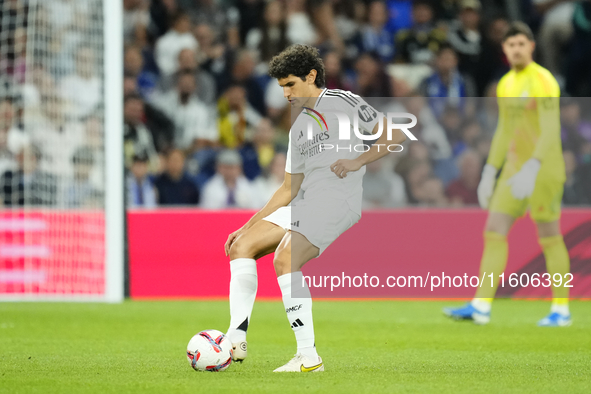 Jesus Vallejo centre-back of Real Madrid and Spainduring the La Liga match between Real Madrid CF and Deportivo Alavés at Estadio Santiago B...