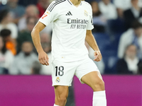 Jesus Vallejo centre-back of Real Madrid and Spainduring the La Liga match between Real Madrid CF and Deportivo Alavés at Estadio Santiago B...