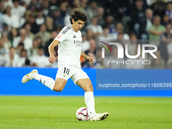 Jesus Vallejo centre-back of Real Madrid and Spainduring the La Liga match between Real Madrid CF and Deportivo Alavés at Estadio Santiago B...