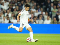 Jesus Vallejo centre-back of Real Madrid and Spainduring the La Liga match between Real Madrid CF and Deportivo Alavés at Estadio Santiago B...