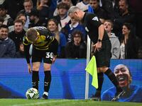 Ben Jackson (30 Barrow) places the ball for a corner kick during the Carabao Cup Third Round match between Chelsea and Barrow at Stamford Br...