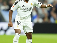 Endrick centre-forward of Real Madrid and Brazil during the La Liga match between Real Madrid CF and Deportivo Alavés at Estadio Santiago Be...