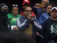 Vidulfo Rosales, lawyer, accompanies the mothers and fathers of the 43 disappeared students of Ayotzinapa and their companions, demonstratin...