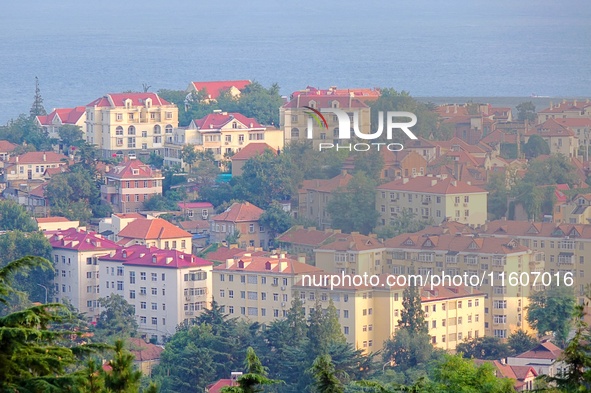 A photo taken on August 30, 2024, shows the distinctive urban buildings in Qingdao, China. On September 24, 2024, the State Council Informat...