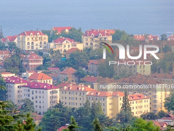 A photo taken on August 30, 2024, shows the distinctive urban buildings in Qingdao, China. On September 24, 2024, the State Council Informat...