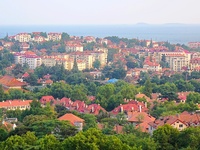 A photo taken on August 30, 2024, shows the distinctive urban buildings in Qingdao, China. On September 24, 2024, the State Council Informat...