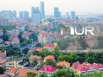 A photo taken on August 30, 2024, shows the distinctive urban buildings in Qingdao, China. On September 24, 2024, the State Council Informat...