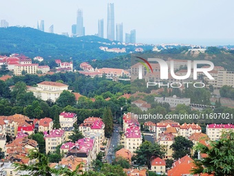 A photo taken on August 30, 2024, shows the distinctive urban buildings in Qingdao, China. On September 24, 2024, the State Council Informat...