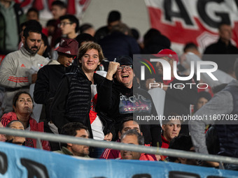 Players of River Plate from Argentina and Colo Colo from Chile during a second leg soccer game of the quarterfinals of the Copa Libertadores...