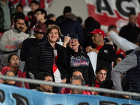 Players of River Plate from Argentina and Colo Colo from Chile during a second leg soccer game of the quarterfinals of the Copa Libertadores...