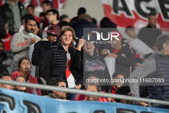 Players of River Plate from Argentina and Colo Colo from Chile during a second leg soccer game of the quarterfinals of the Copa Libertadores...