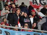 Players of River Plate from Argentina and Colo Colo from Chile during a second leg soccer game of the quarterfinals of the Copa Libertadores...