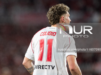 Players of River Plate from Argentina and Colo Colo from Chile during a second leg soccer game of the quarterfinals of the Copa Libertadores...