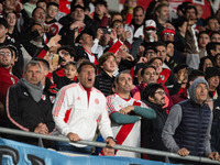 Players of River Plate from Argentina and Colo Colo from Chile during a second leg soccer game of the quarterfinals of the Copa Libertadores...