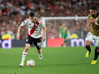 Players of River Plate from Argentina and Colo Colo from Chile during a second leg soccer game of the quarterfinals of the Copa Libertadores...