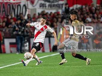 Players of River Plate from Argentina and Colo Colo from Chile during a second leg soccer game of the quarterfinals of the Copa Libertadores...