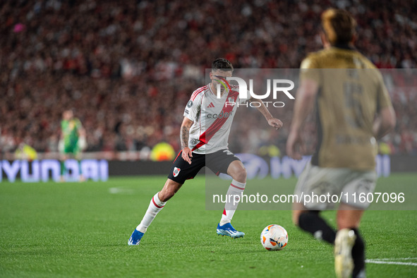 Players of River Plate from Argentina and Colo Colo from Chile during a second leg soccer game of the quarterfinals of the Copa Libertadores...