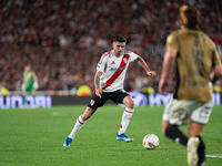 Players of River Plate from Argentina and Colo Colo from Chile during a second leg soccer game of the quarterfinals of the Copa Libertadores...