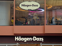 A Haagen-Dazs ice cream shop is seen at Nanjing Road Pedestrian Street in Huangpu District in Shanghai, China, on September 25, 2024. (