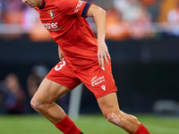 Abel Bretones of CA Osasuna is in action during the LaLiga EA Sports match between Valencia CF and CA Osasuna at Mestalla stadium in Valenci...