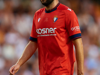 Moncayola of CA Osasuna looks on during the LaLiga EA Sports match between Valencia CF and CA Osasuna at Mestalla stadium in Valencia, Spain...