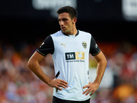 Cesar Tarrega of Valencia CF looks on during the LaLiga EA Sports match between Valencia CF and CA Osasuna at Mestalla stadium in Valencia,...