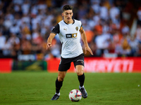 Pepelu of Valencia CF is in action during the LaLiga EA Sports match between Valencia CF and CA Osasuna at Mestalla stadium in Valencia, Spa...