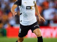 Pepelu of Valencia CF is in action during the LaLiga EA Sports match between Valencia CF and CA Osasuna at Mestalla stadium in Valencia, Spa...