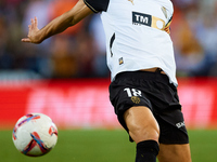 Pepelu of Valencia CF is in action during the LaLiga EA Sports match between Valencia CF and CA Osasuna at Mestalla stadium in Valencia, Spa...