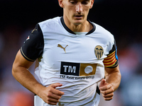 Pepelu of Valencia CF looks on during the LaLiga EA Sports match between Valencia CF and CA Osasuna at Mestalla stadium in Valencia, Spain,...