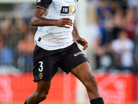 Cristhian Mosquera of Valencia CF is in action during the LaLiga EA Sports match between Valencia CF and CA Osasuna at Mestalla stadium in V...